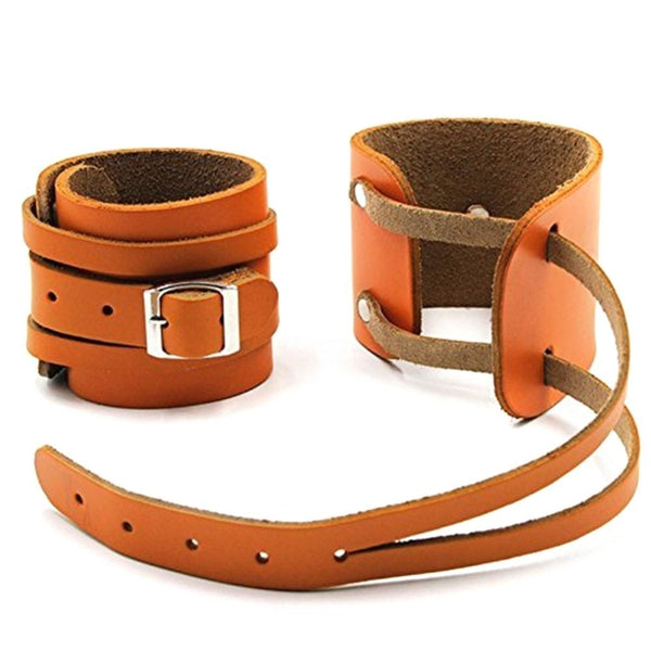 Leather Weightlifting Wrist Straps For Dumbbell