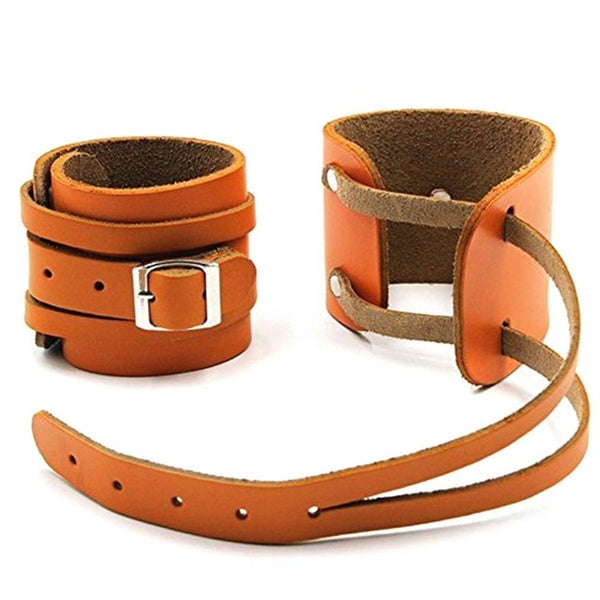 Leather Weightlifting Wrist Straps For Dumbbell