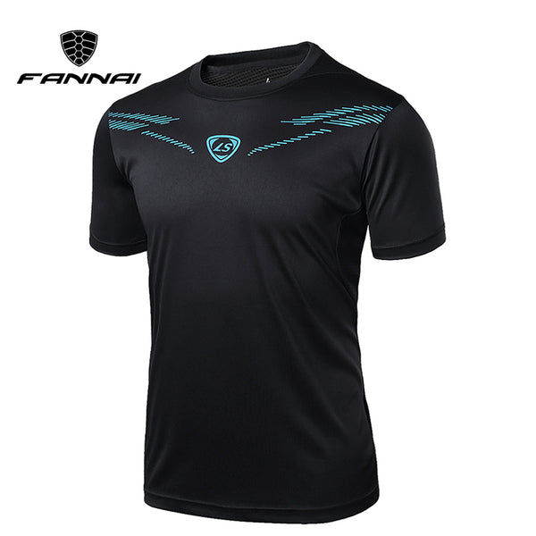 FANNAI Men T Shirt Sport Tops Tees Quick Dry Fitness Gym t shirt Men's Running Shirts Short sleeve Jerseys Sportswear Workout