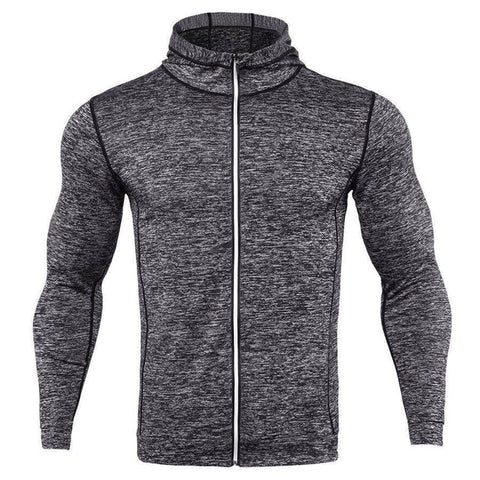 2018 New Mens Running Jackets Fitness Sports Coat Hooded Tight Hoodie Gym Soccer Training Run Jogging Jackets Reflective zipper