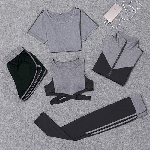 Women Yoga Set lady Gym Fitness Clothes Tennis Shirt Pants Running Tight Jogging Workout Yoga Leggings Sport Suit plus size