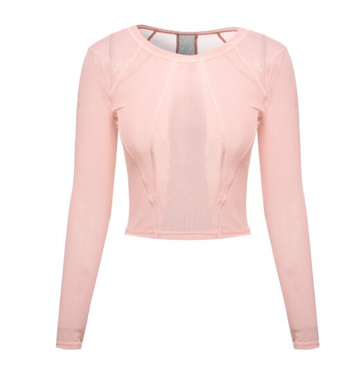 Sexy Transparent Sport Top Fitness Women Sport Shirt Sports Wear For Women Gym Long Sleeve Yoga T Shirt Breathable Sportswear