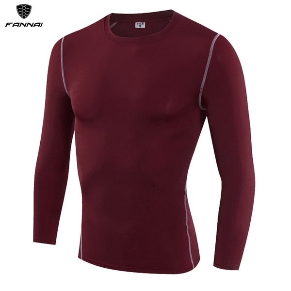 Men's Add Woollen Compression Tight Long sleeve Warm Thermal Running Tight T-Shirt Fitness Gym Soccer Jerseys Shirts Sportswear