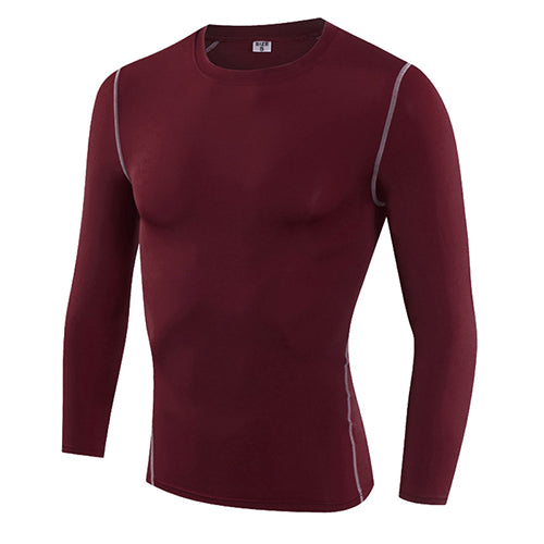 Men's Add Woollen Compression Tight Long sleeve Warm Thermal Running Tight T-Shirt Fitness Gym Soccer Jerseys Shirts Sportswear