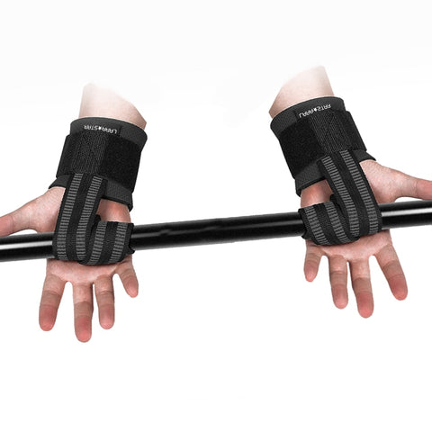 Lifting Hook Hand Bar Wrist Band Straps Glove