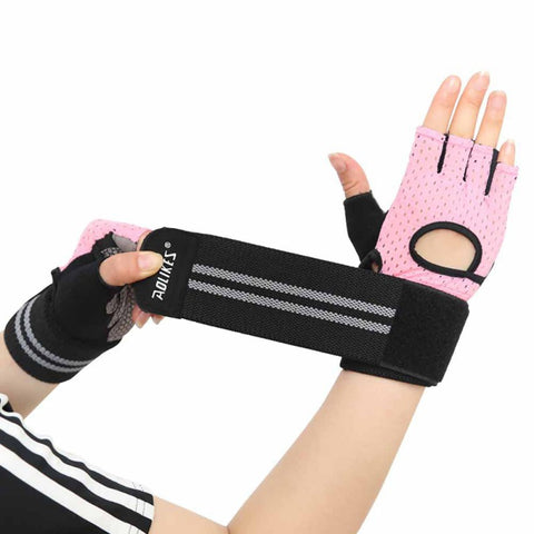 Men Women Half Finger Sports Training Gloves Gym Fitness Weightlifting Gloves Anti-slip Resistance Exercise Training Wrist Glove