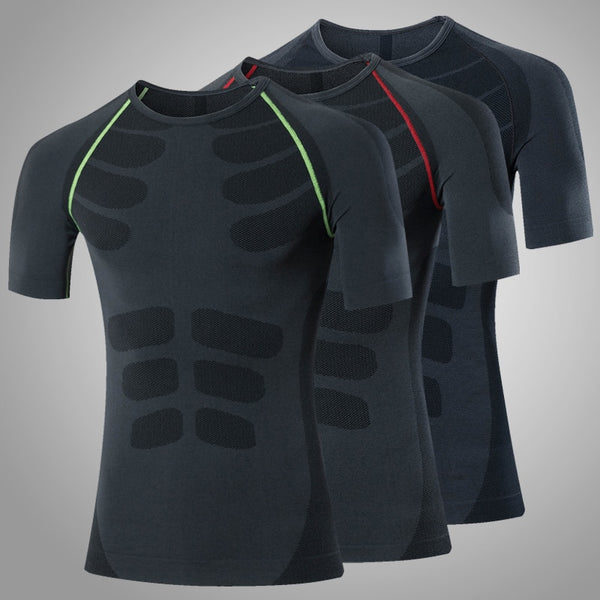 Clearance Compression Gym Shirt Fitness Running T-shirt Short Sleeve Jogging tshirt Men Training Sports Jersey Rashgard Male