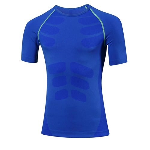 Clearance Compression Gym Shirt Fitness Running T-shirt Short Sleeve Jogging tshirt Men Training Sports Jersey Rashgard Male