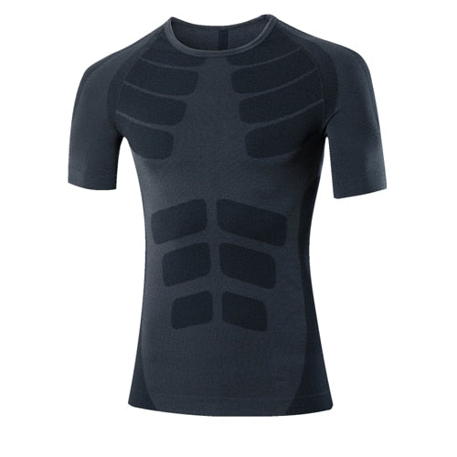 Clearance Compression Gym Shirt Fitness Running T-shirt Short Sleeve Jogging tshirt Men Training Sports Jersey Rashgard Male